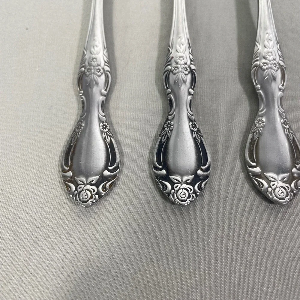 Reed & Barton Rebacraft Candace-Andrea Stainless Steel 7 Piece Flatware‎ Floral
